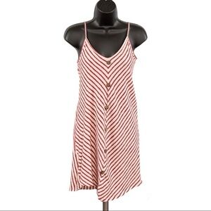 Red and White Striped Dress - Caution to the Wind - Medium